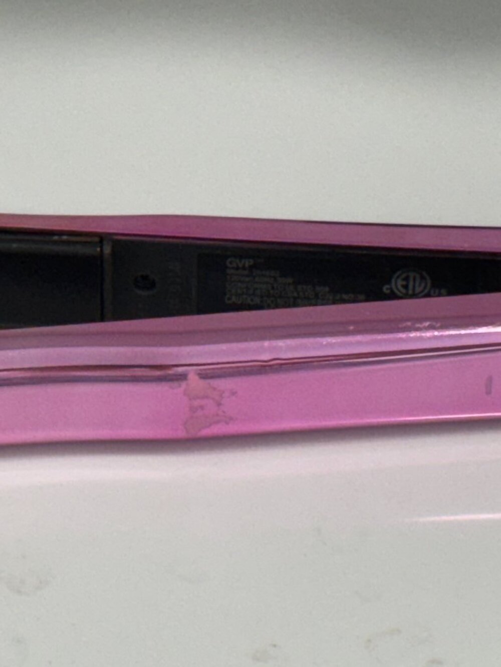 GVP Sally Beauty Ceramic Flat Iron Hair Straightener #264883 1" Metallic Pink